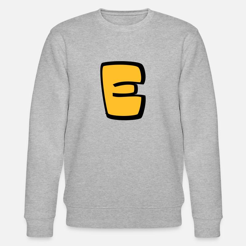Alphabet E - Stanley/Stella CHANGER Unisex Organic Sweatshirt - heather grey