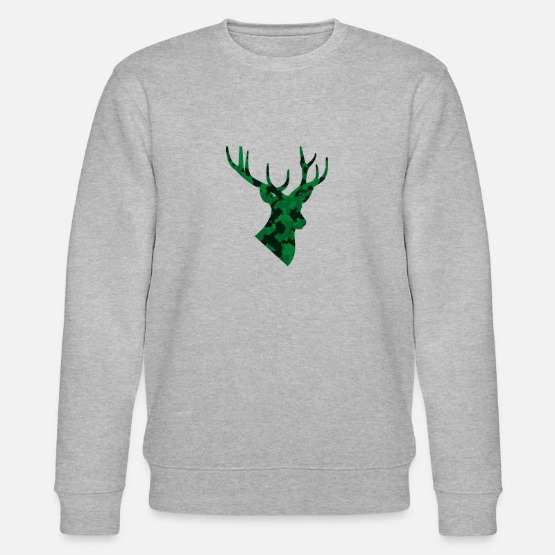 Cerf de camouflage - Sweat bio CHANGER Stanley/Stella Unisexe - gris chiné