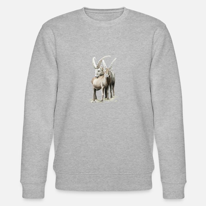 Steinbock - Stanley/Stella Unisex Bio-Sweatshirt CHANGER  - Grau meliert