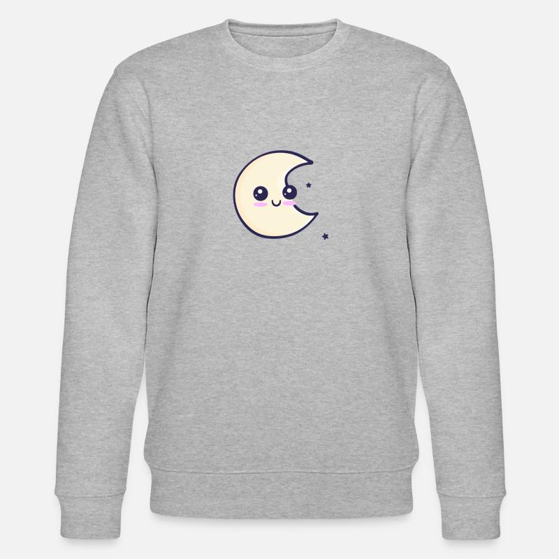 Mond mit Sternen - Stanley/Stella Unisex Bio-Sweatshirt CHANGER - Grau meliert