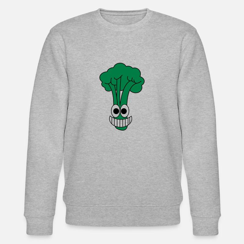Glücklicher Brokkoli - Stanley/Stella Unisex Bio-Sweatshirt CHANGER  - Grau meliert