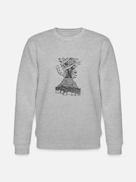 Volcano pattern - Stanley/Stella CHANGER Unisex Organic Sweatshirt - heather grey