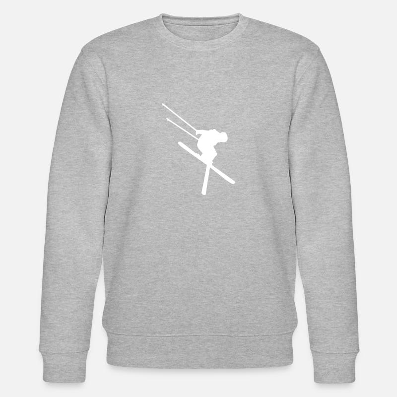 Skiing Ski - Stanley/Stella Unisex Bio-Sweatshirt CHANGER - Grau meliert