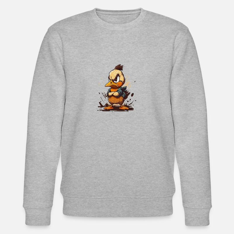 Angry duck 1 - Stanley/Stella Unisex Bio-Sweatshirt CHANGER  - Grau meliert