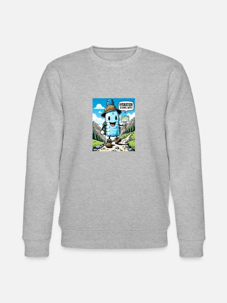 Hydration is an Uphill Battle - Stanley/Stella CHANGER Unisex Organic Sweatshirt - heather grey