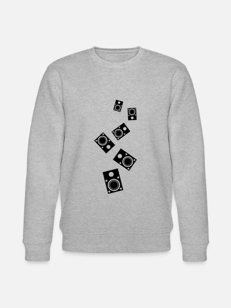 Speakers music symbol - Stanley/Stella CHANGER Unisex Organic Sweatshirt - heather grey