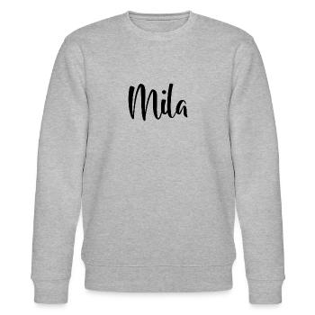 Name - Mila - Stanley/Stella Unisex Bio-Sweatshirt CHANGER  - Grau meliert - Vorne - Nik (191cm) & Marisol (170cm)