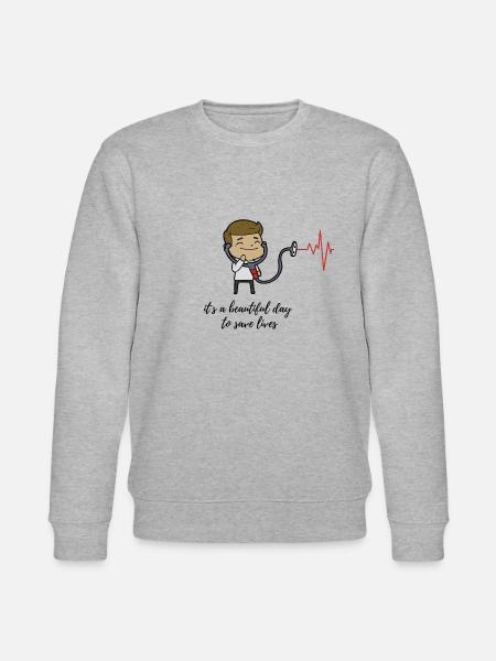 Greys Anatomy: es un hermoso día para salvar vidas - Sudadera ecológica unisex CHANGER de Stanley/Stella - gris jaspeado