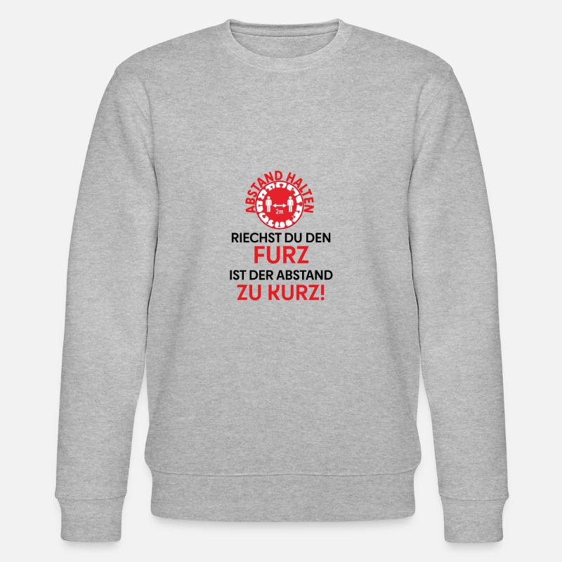 Lustiger Spruch Furz - Stanley/Stella Unisex Bio-Sweatshirt CHANGER  - Grau meliert
