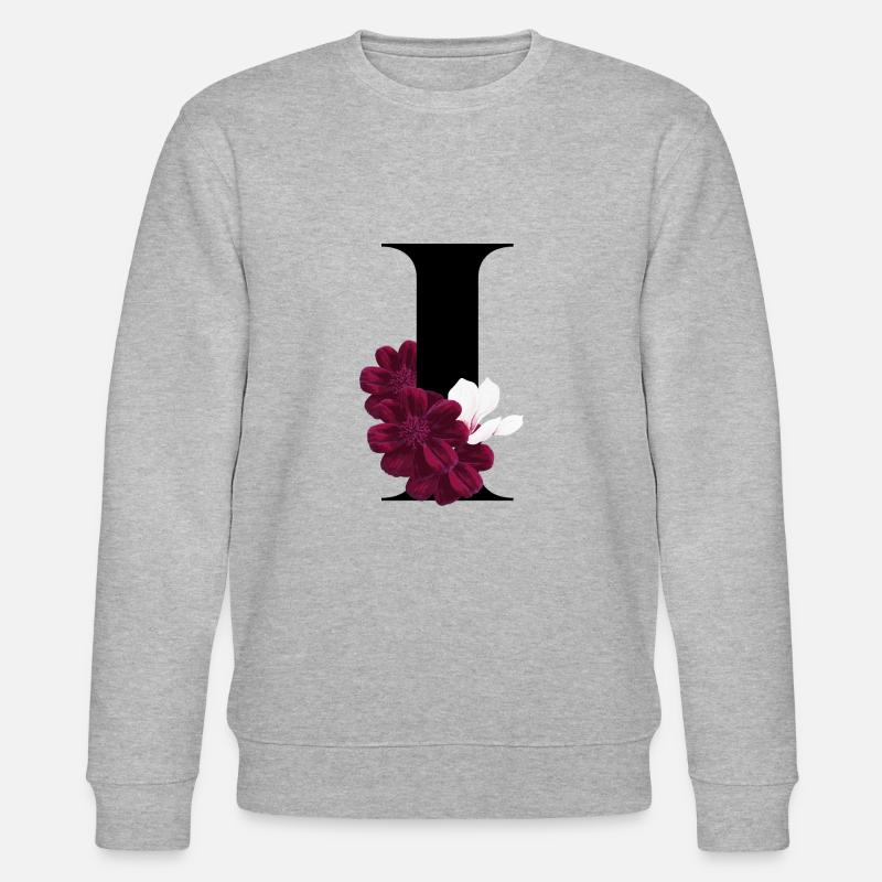 Buchstabe I blühende - Stanley/Stella Unisex Bio-Sweatshirt CHANGER - Grau meliert
