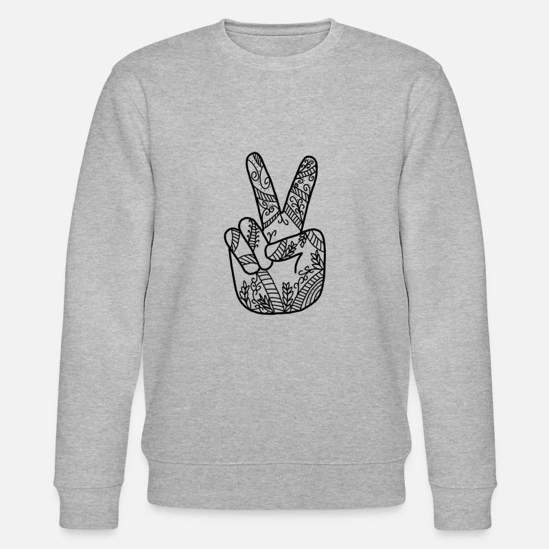Peace Hand - Stanley/Stella Unisex Bio-Sweatshirt CHANGER  - Grau meliert