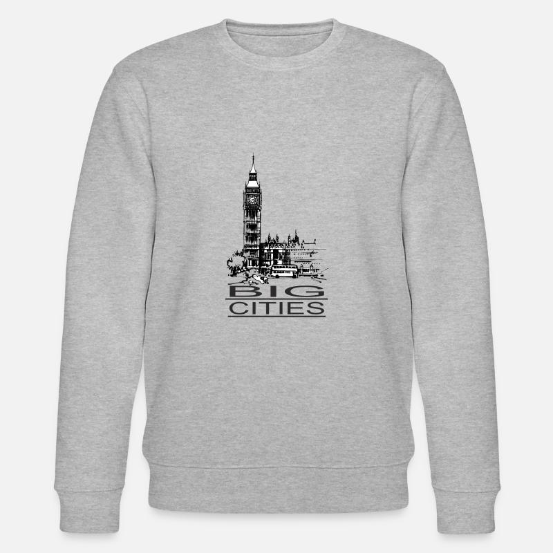 BIG CITIES SKYLINE3 - Stanley/Stella Unisex Bio-Sweatshirt CHANGER  - Grau meliert