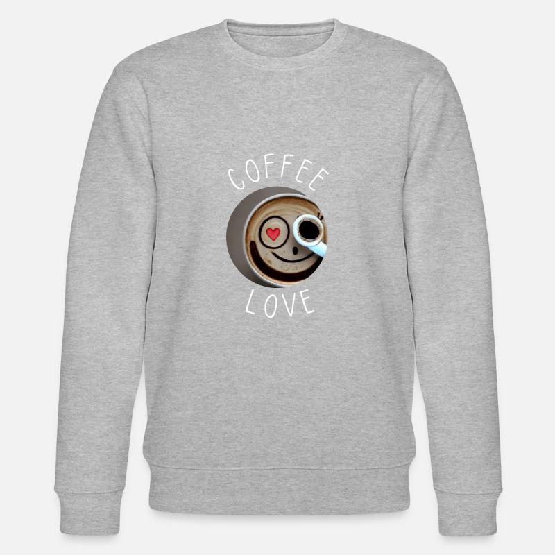 Kaffee-Liebe - Stanley/Stella Unisex Bio-Sweatshirt CHANGER  - Grau meliert