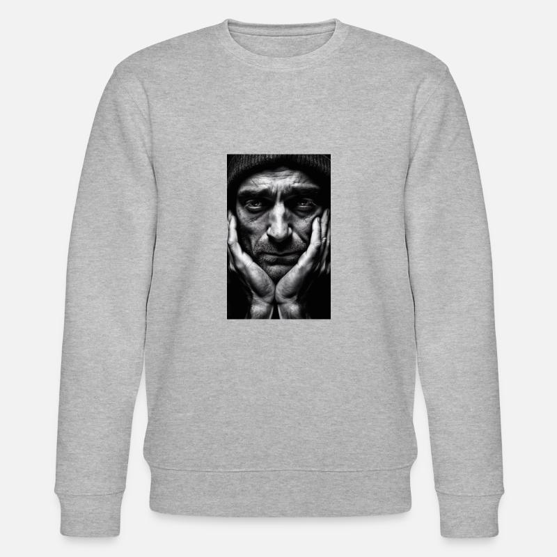 Thinking Guy - Stanley/Stella Unisex Bio-Sweatshirt CHANGER  - Grau meliert
