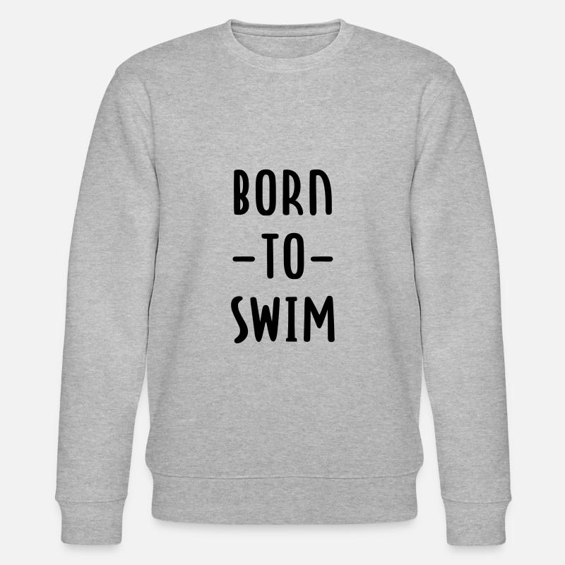 Né pour nager - Sweat bio CHANGER Stanley/Stella Unisexe - gris chiné