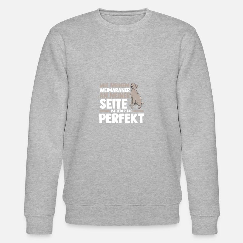 Hund Weimaraner - Stanley/Stella Unisex Bio-Sweatshirt CHANGER  - Grau meliert