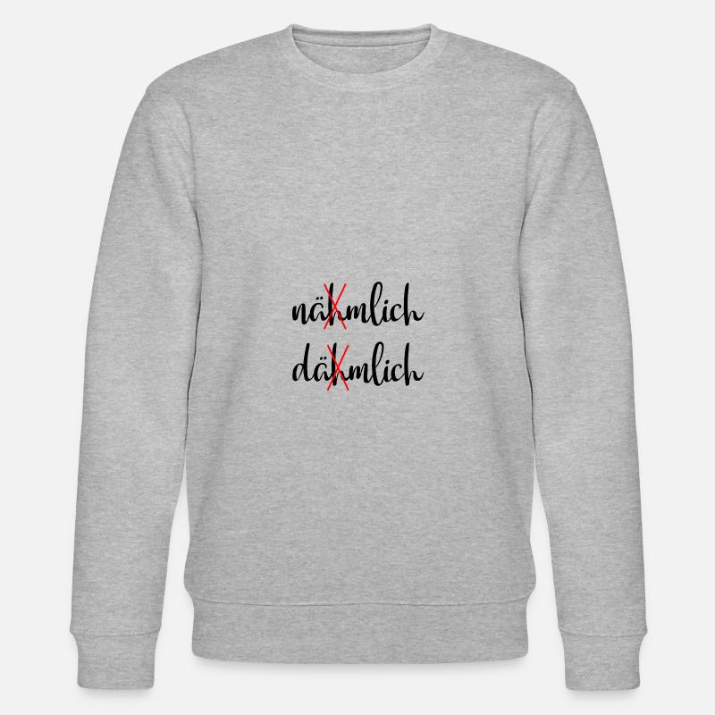 Nämlich mit h - Stanley/Stella Unisex Bio-Sweatshirt CHANGER  - Grau meliert