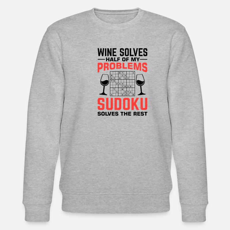 Witziger Sudoku Spruch - Stanley/Stella Unisex Bio-Sweatshirt CHANGER  - Grau meliert