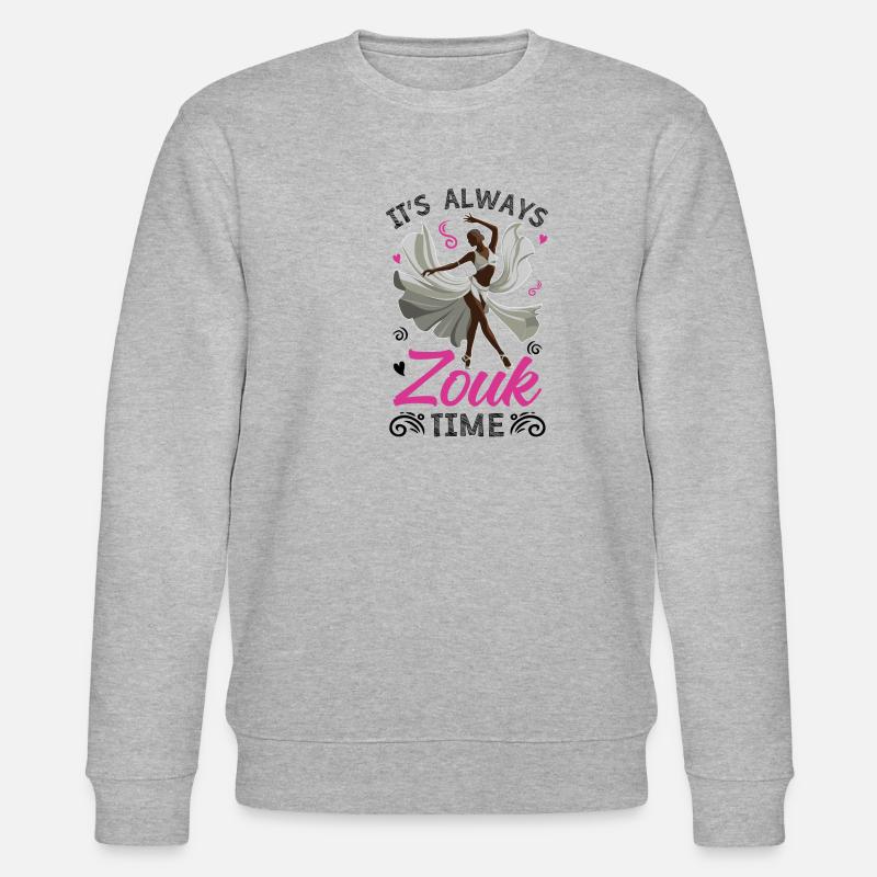 Witziger Zouk Tänzer Spruch - Stanley/Stella Unisex Bio-Sweatshirt CHANGER  - Grau meliert
