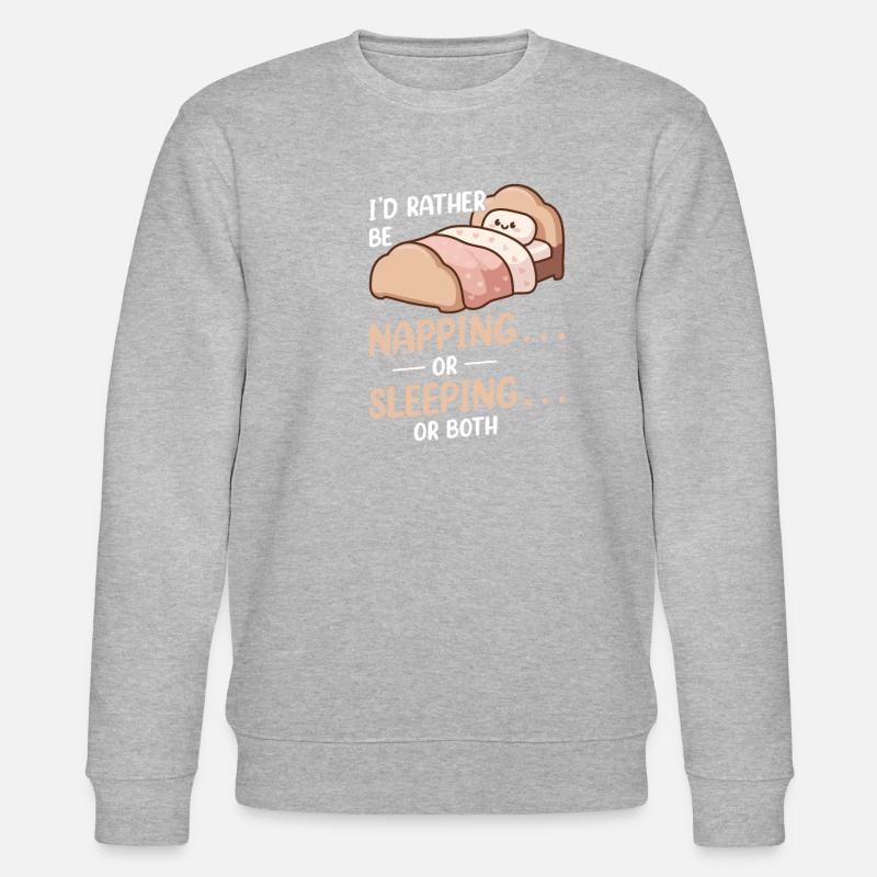 Witziger Schlaf Spruch - Stanley/Stella Unisex Bio-Sweatshirt CHANGER  - Grau meliert