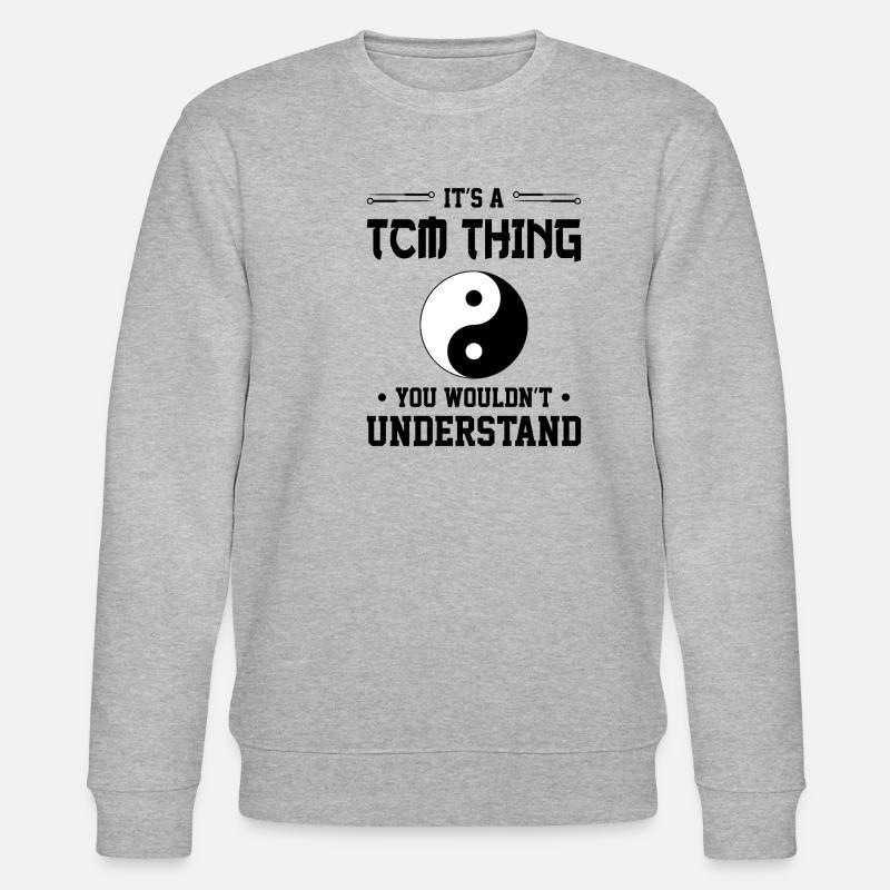 Ying Yang Symbol TCM - Stanley/Stella Unisex Bio-Sweatshirt CHANGER  - Grau meliert