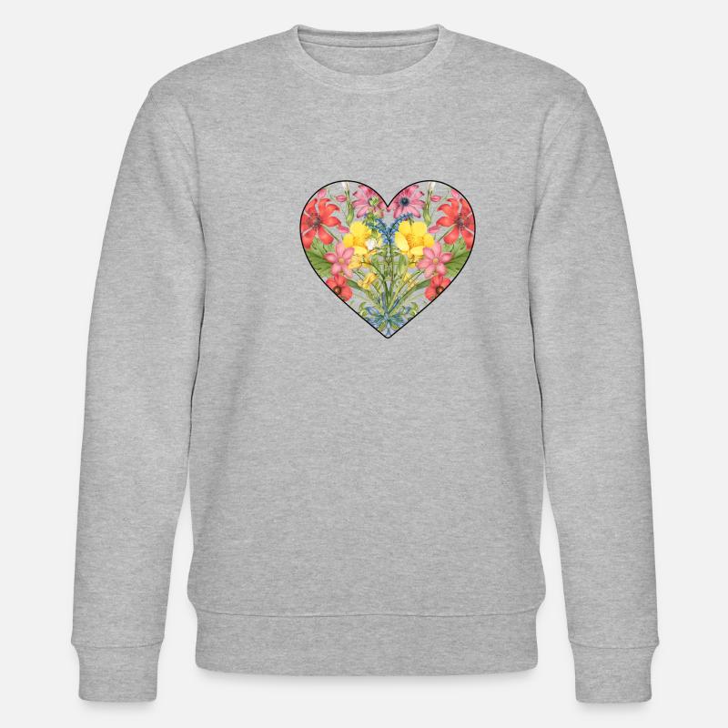 Fleurs sauvages Fleurs - Sweat bio CHANGER Stanley/Stella Unisexe - gris chiné