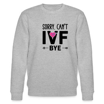 Surrogate Mother IVF Transfer Day - Stanley/Stella CHANGER Unisex Organic Sweatshirt - heather grey - Front - Nik (191cm) & Marisol (170cm)