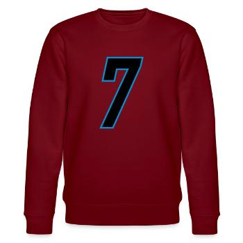 number_7 - Stanley/Stella Unisex Bio-Sweatshirt CHANGER  - Burgunderrot - Vorne - Nik (191cm) & Marisol (170cm)