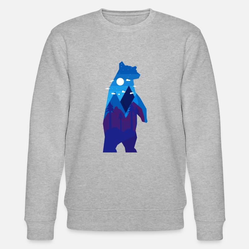 Bär Abstrakt - Stanley/Stella Unisex Bio-Sweatshirt CHANGER  - Grau meliert
