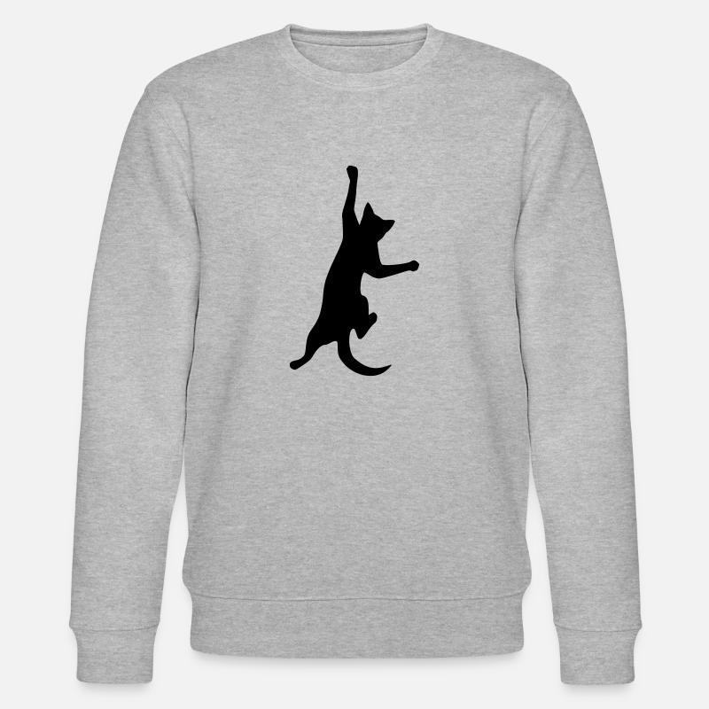katze kletterkatze - Stanley/Stella Unisex Bio-Sweatshirt CHANGER  - Grau meliert