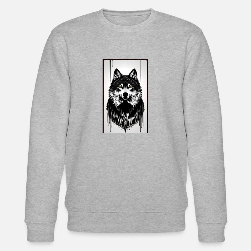 Wolf - Stanley/Stella Unisex Bio-Sweatshirt CHANGER  - Grau meliert
