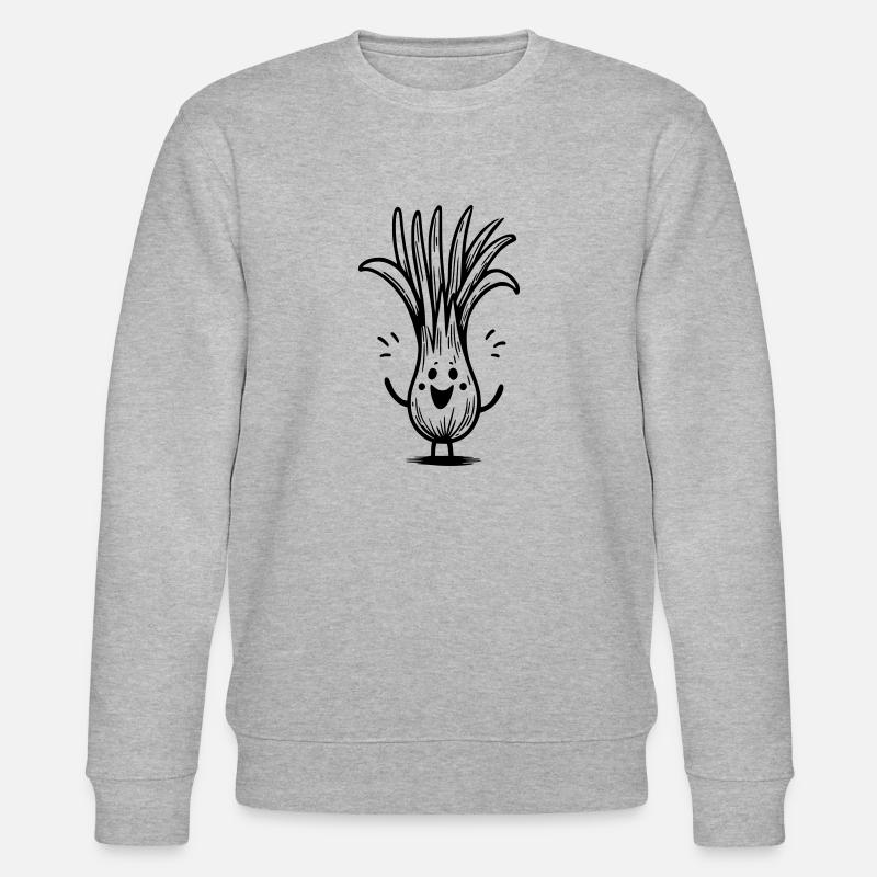 Lustiger Lauch - Stanley/Stella Unisex Bio-Sweatshirt CHANGER  - Grau meliert
