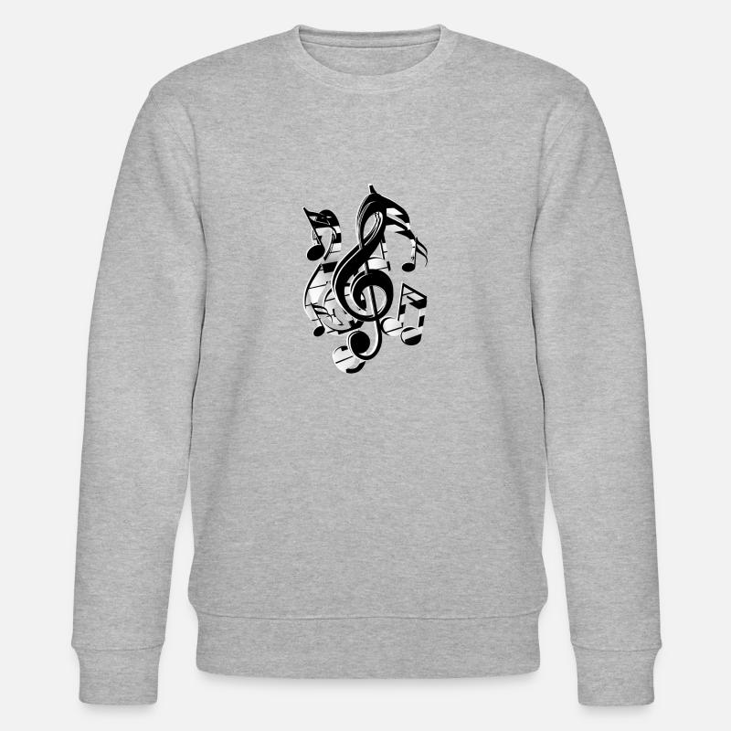 Clef notes - Stanley/Stella CHANGER Unisex Organic Sweatshirt - heather grey