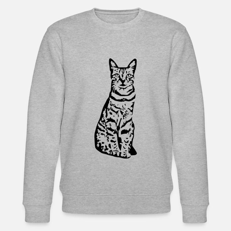 Chat chat noir chaton - Sweat bio CHANGER Stanley/Stella Unisexe - gris chiné