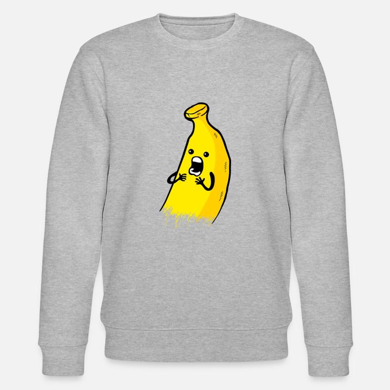 Flippige banane - Stanley/Stella Unisex Bio-Sweatshirt CHANGER  - Grau meliert