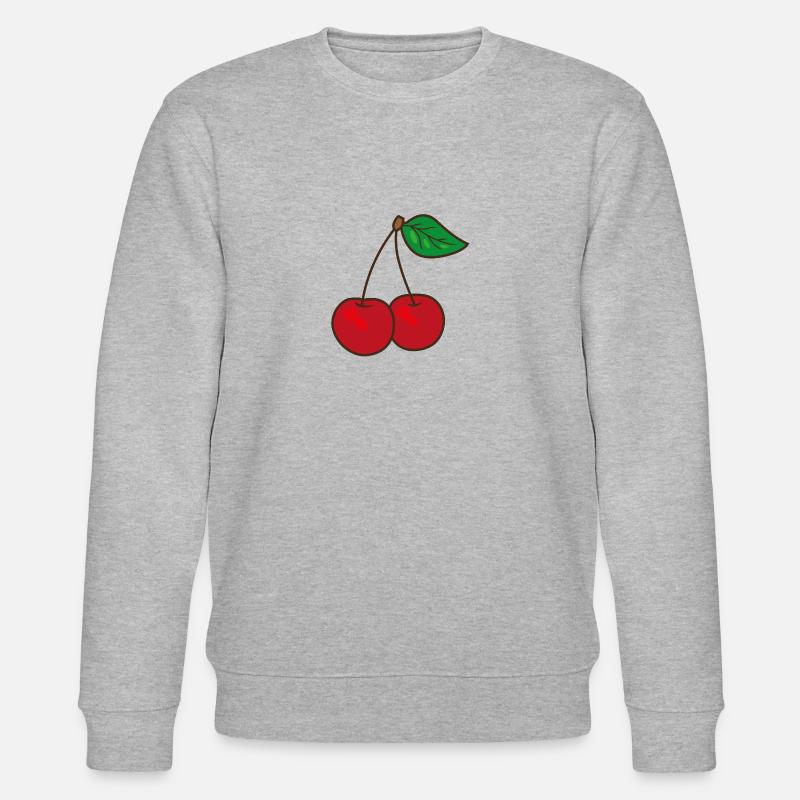 Kirsche - Stanley/Stella Unisex Bio-Sweatshirt CHANGER  - Grau meliert