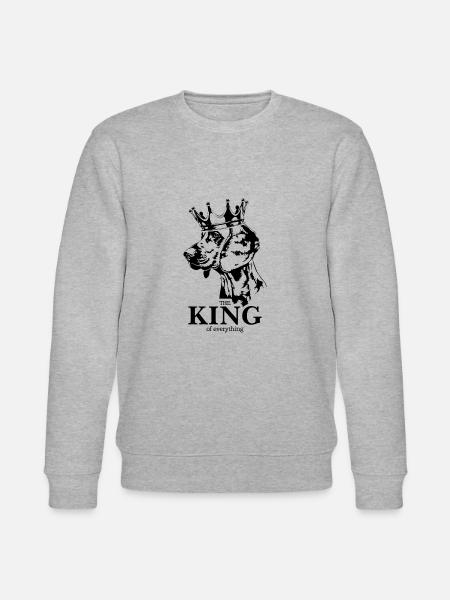 Hanoverian Scenthound King of everything - Stanley/Stella CHANGER Unisex Organic Sweatshirt - heather grey