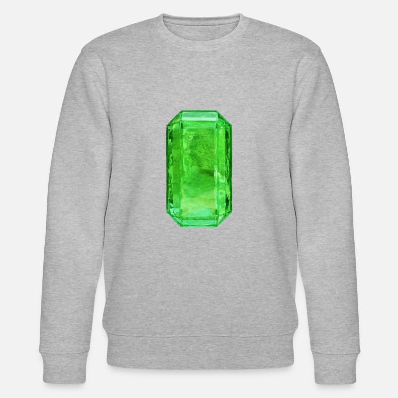 Smaragd-Kristall - Stanley/Stella Unisex Bio-Sweatshirt CHANGER  - Grau meliert