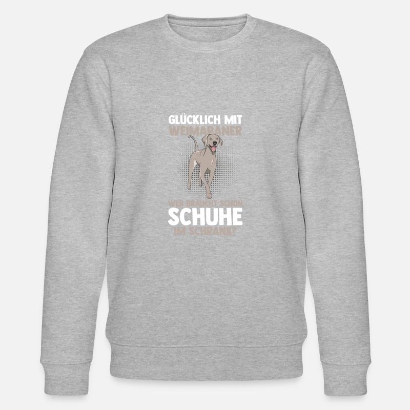 Hund Weimaraner - Stanley/Stella Unisex Bio-Sweatshirt CHANGER  - Grau meliert