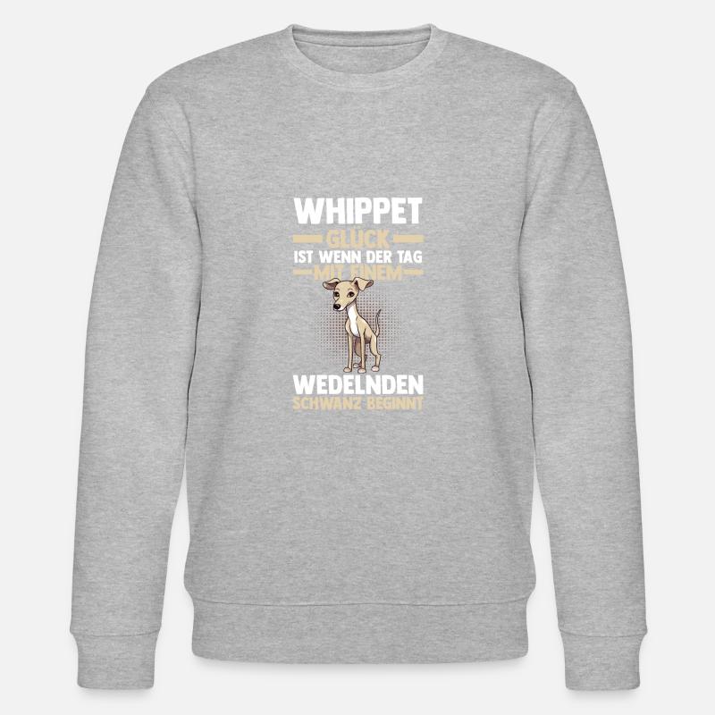 Hund Whippet - Stanley/Stella Unisex Bio-Sweatshirt CHANGER  - Grau meliert