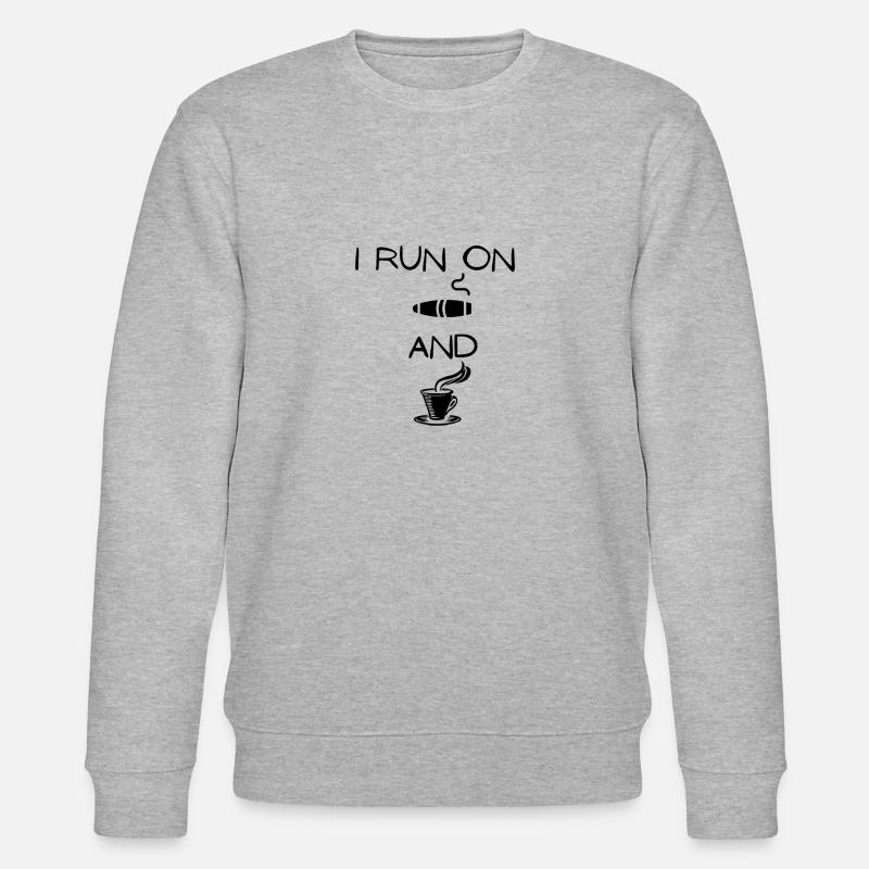 cigars and coffee - Stanley/Stella Unisex Bio-Sweatshirt CHANGER  - Grau meliert