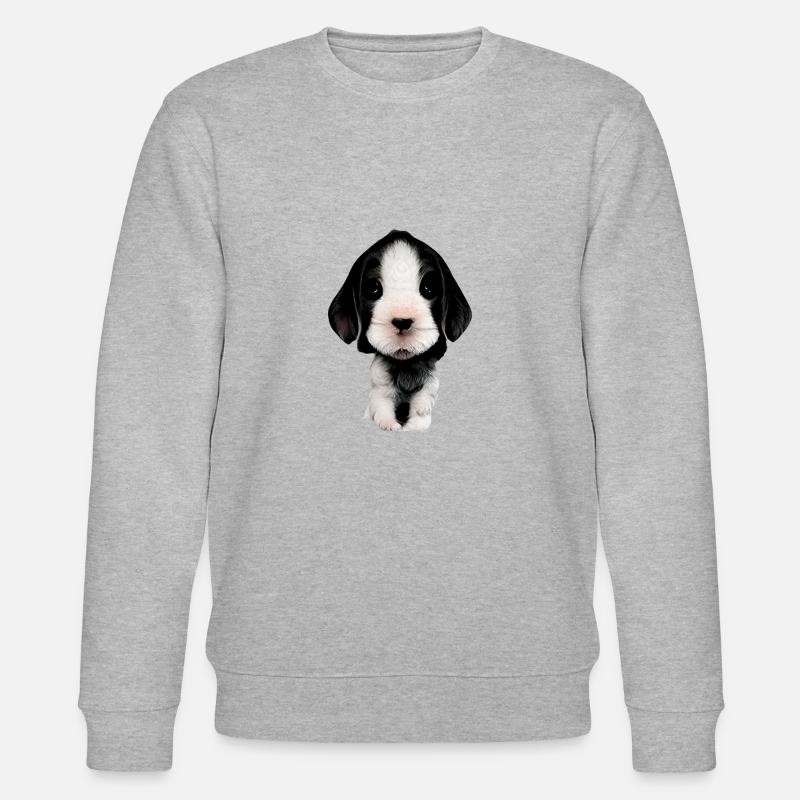 Visage de chiot - Sweat bio CHANGER Stanley/Stella Unisexe - gris chiné