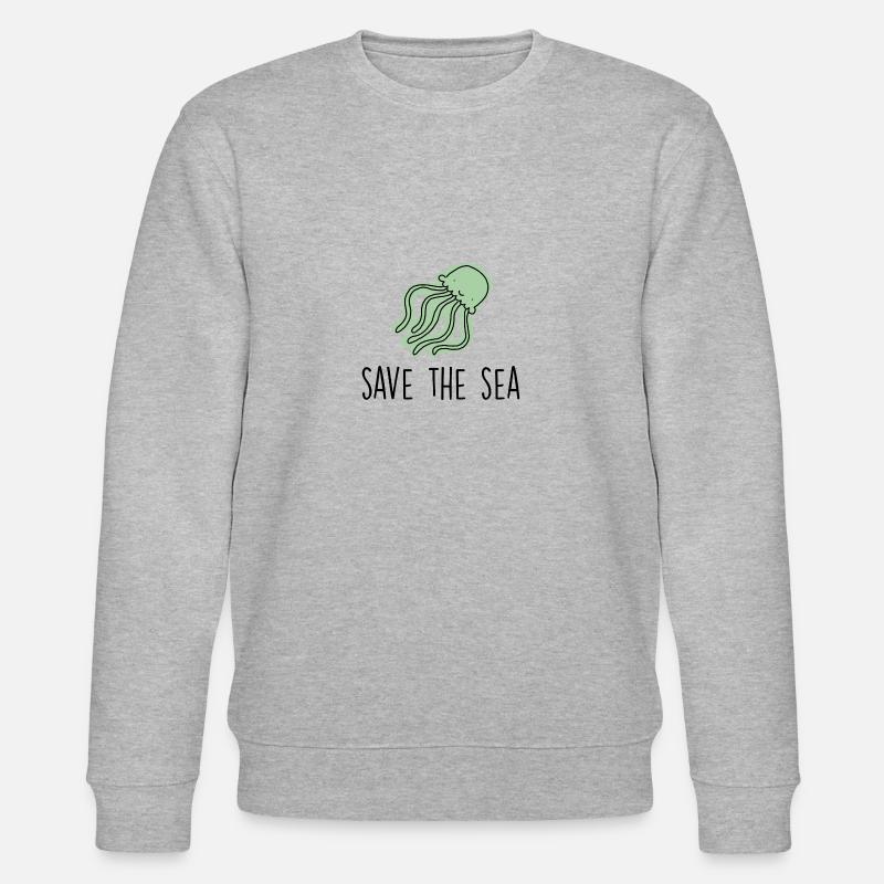 Sauvez la mer - Méduses - Sweat bio CHANGER Stanley/Stella Unisexe - gris chiné