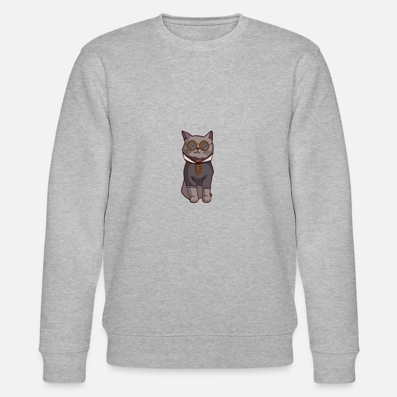 cool cat - Stanley/Stella Unisex Bio-Sweatshirt CHANGER  - Grau meliert