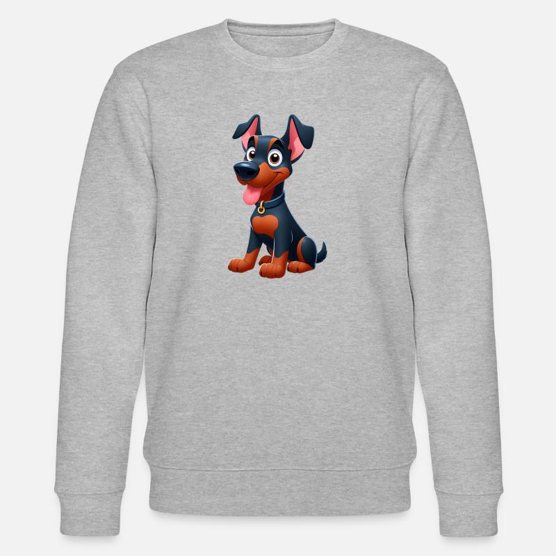 Dobermann 2 - Stanley/Stella Unisex Bio-Sweatshirt CHANGER  - Grau meliert