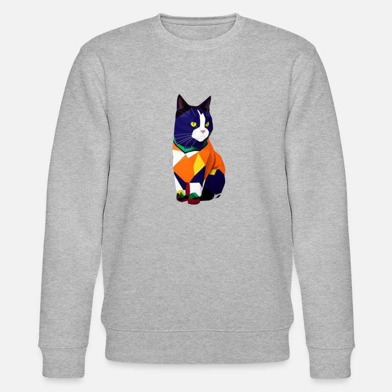 Le chat dans le pull - Sweat bio CHANGER Stanley/Stella Unisexe - gris chiné