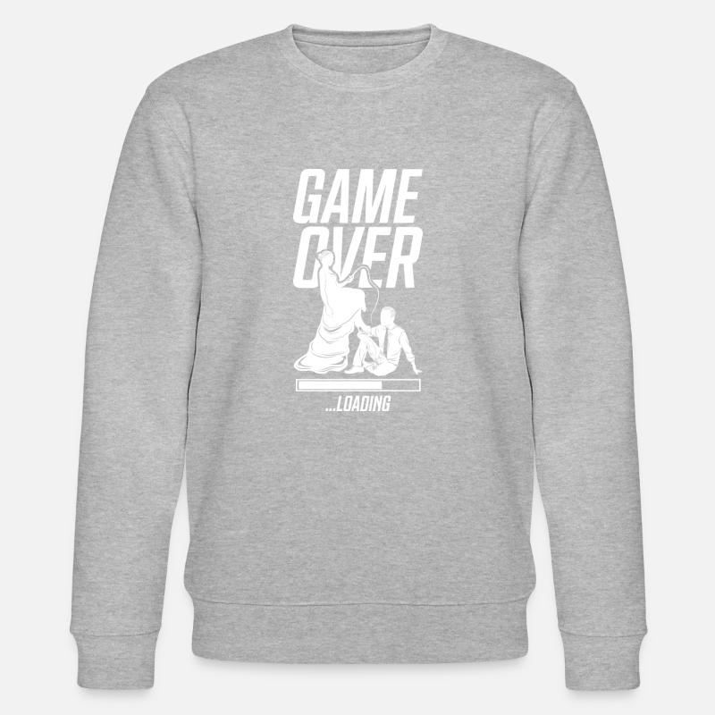 ehepaar game over loading hochzeit - Stanley/Stella Unisex Bio-Sweatshirt CHANGER - Grau meliert