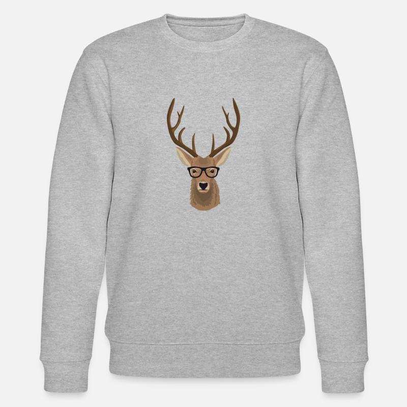 Hirsch Brille - Stanley/Stella Unisex Bio-Sweatshirt CHANGER  - Grau meliert