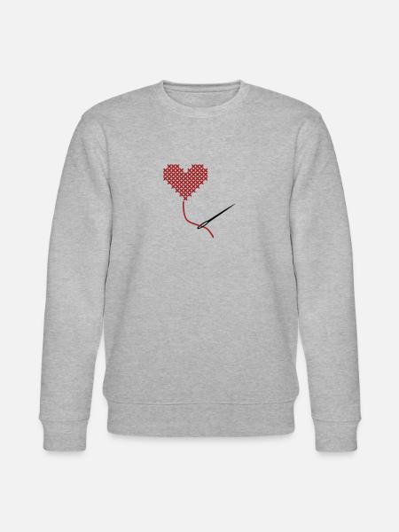 Mit Liebe nähen - Stanley/Stella Unisex Bio-Sweatshirt CHANGER  - Grau meliert
