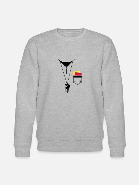 Referee - Football - Map and whistle - Stanley/Stella CHANGER Unisex Organic Sweatshirt - heather grey
